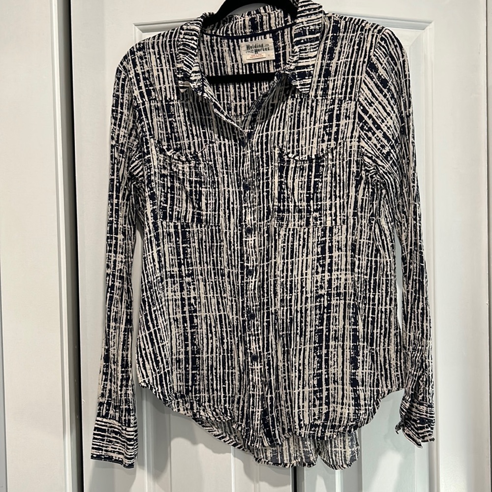 Anthropologie navy button down